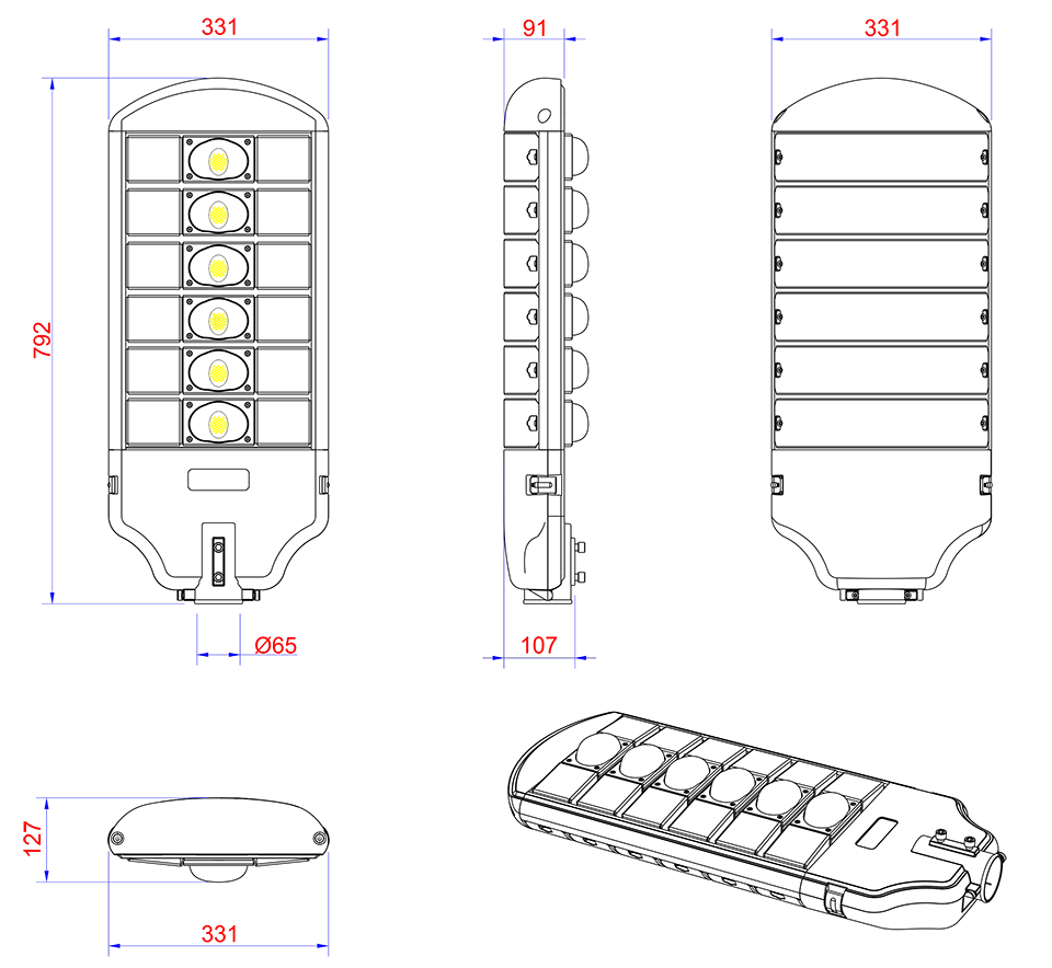 Đèn LED chiếu sáng đường phố HANNA-6M36