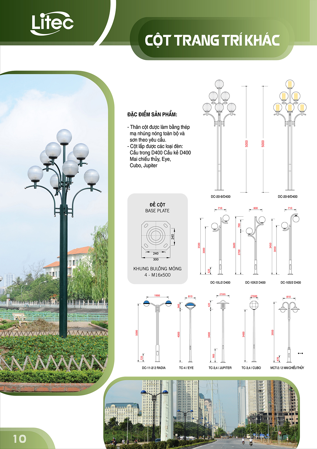 cột đèn trang trí