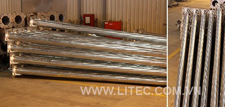 Cột kẻ xoắn cần rời: Cột RX-D78 Cột đèn thân xoắn